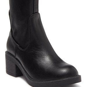 ROCK & CANDY BLOCK HEEL BOOT IN BLACK